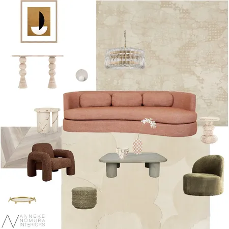 Soft Palette Geo Contemporary Living Room Interior Design Mood Board by ANNEKE NOMURA INTERIORS on Style Sourcebook