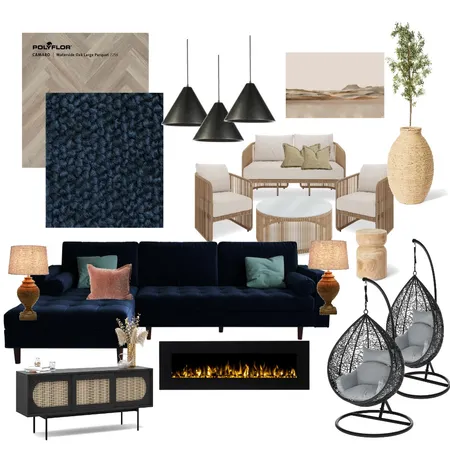 Living Room Sample board Interior Design Mood Board by Design by Uliana