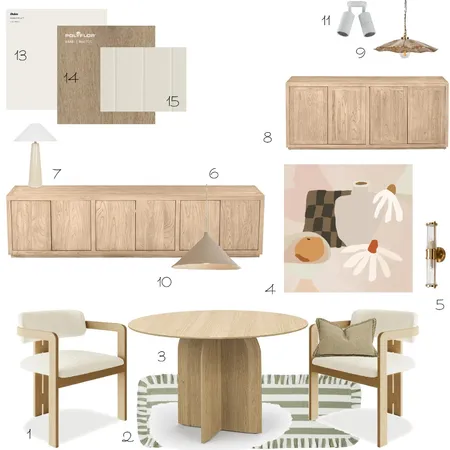 sample area and formal meeting Interior Design Mood Board by Laura Bowen