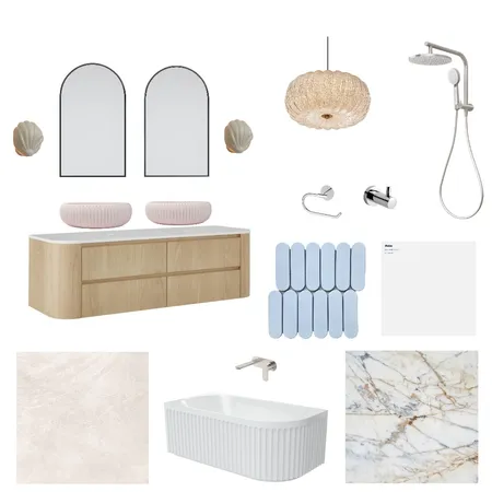 West Croydon Upstairs Bathroom Interior Design Mood Board by Linlin Interiors on Style Sourcebook