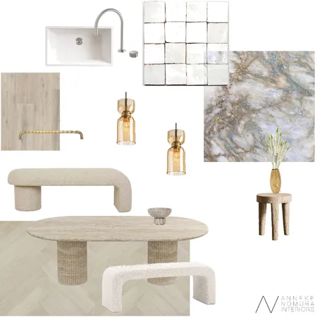 Terrazzo Soft Palette Dining Room / Kitchen Interior Design Mood Board by ANNEKE NOMURA INTERIORS on Style Sourcebook