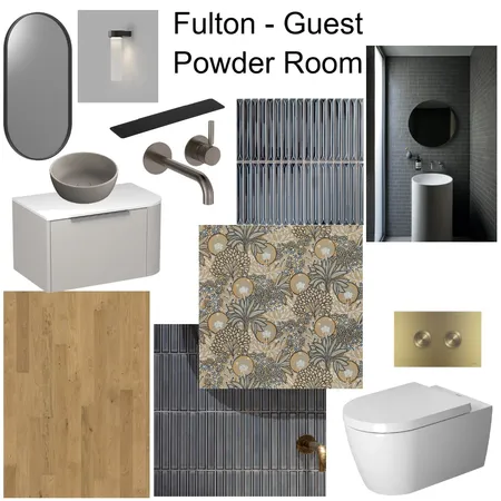 Fulton Apartment - Guest Powder Room Interior Design Mood Board by JJID Interiors on Style Sourcebook