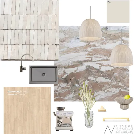 Pink Marble Contemporary Kitchen Interior Design Mood Board by ANNEKE NOMURA INTERIORS on Style Sourcebook