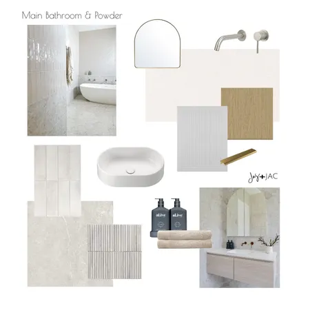 Home Main Bathroom & Powder Interior Design Mood Board by Jas and Jac on Style Sourcebook