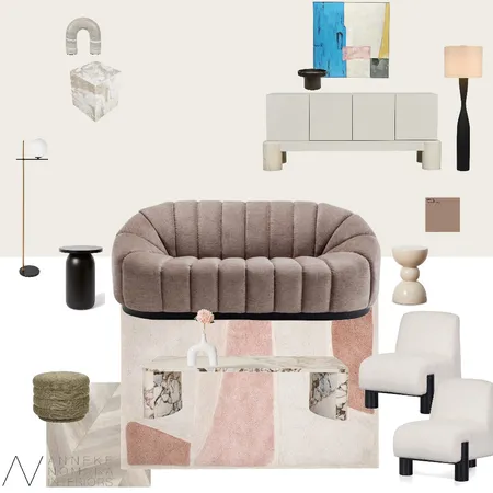 Contemporary Bold Neutral Living Room - Natural White Interior Design Mood Board by ANNEKE NOMURA INTERIORS on Style Sourcebook