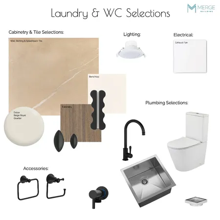 FRENCH - Laundry & WC Selections Interior Design Mood Board by MERGE BUILDING -Tracy Johnston Interior Designer on Style Sourcebook