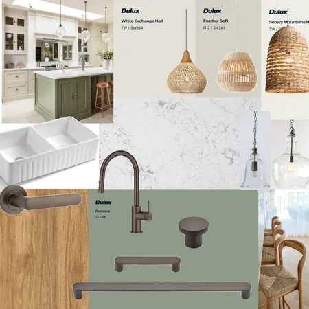 Kitchen green aged bronze Interior Design Mood Board by kathok on Style Sourcebook