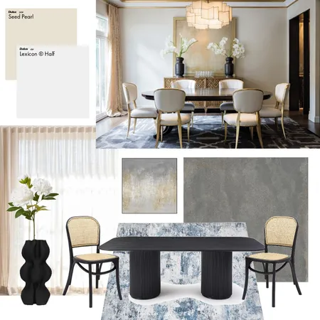 Modern Glam Dining Interior Design Mood Board by Ar. She on Style Sourcebook