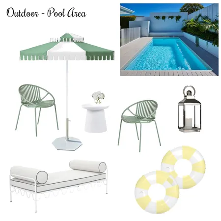 Adam & Emily Pool Area Interior Design Mood Board by instyle_byrhi@outlook.com on Style Sourcebook