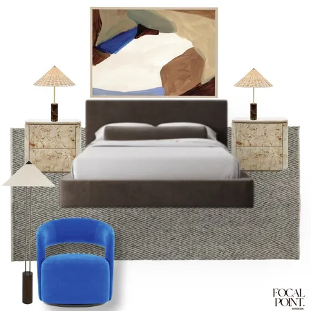 Ochre & Sky Master Bedroom Interior Design Mood Board by Focal Point Interior Design on Style Sourcebook