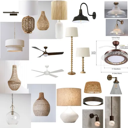 New House Lighting choices Interior Design Mood Board by kathok
