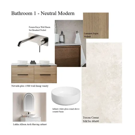 Bathroom 1 - Neutral Modern Interior Design Mood Board by initialconcepts on Style Sourcebook
