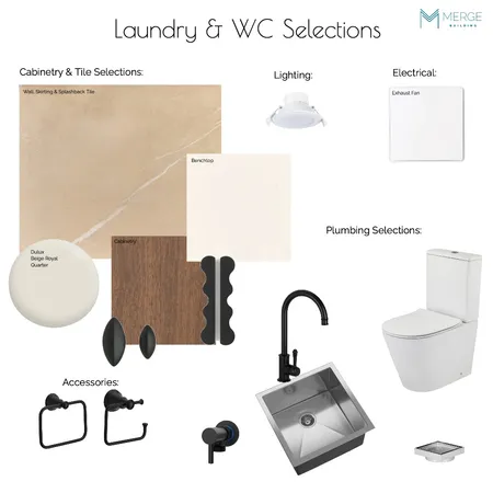 FRENCH - Laundry & WC Selections Interior Design Mood Board by MERGE BUILDING -Tracy Johnston Interior Designer on Style Sourcebook
