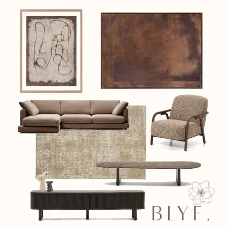 Wood and neutral vibes living Interior Design Mood Board by Lauren166