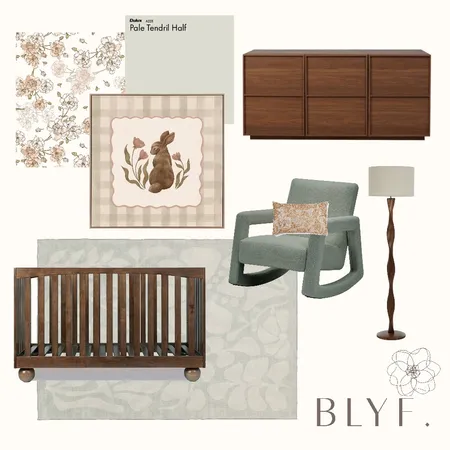 Woodland Nursery V2 Interior Design Mood Board by Lauren166