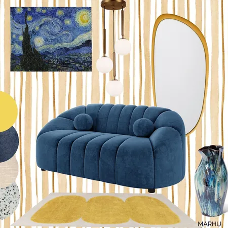 La nuit étoilée Interior Design Mood Board by Marhu