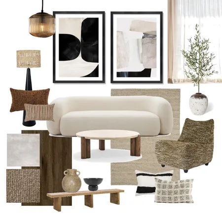 Wabi Sabi Living Room Interior Design Mood Board by Profile Australia on Style Sourcebook