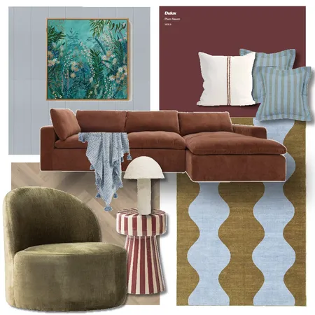 Playful Living Room Interior Design Mood Board by Manea Interior Design & Styling