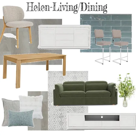Helen - Living/Dining 2 Interior Design Mood Board by Tanya Lou Interiors on Style Sourcebook