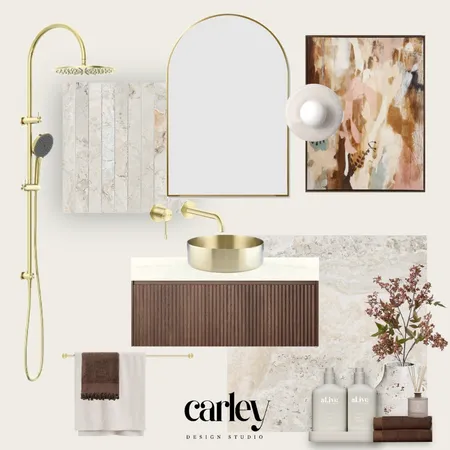 Bathroom Mood Board - Walnut X Basilica (Tammy) Interior Design Mood Board by Carley Design Studio on Style Sourcebook