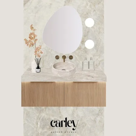Powder Room Mood Board - Taj Mahal X Oak Interior Design Mood Board by Carley Design Studio on Style Sourcebook