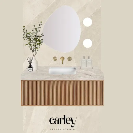 Powder Room Mood Board - Brazilian X Oak Interior Design Mood Board by Carley Design Studio on Style Sourcebook