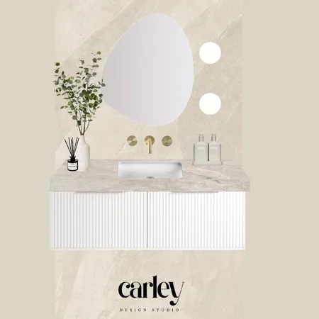 Powder Room Mood Board - Brazilian X White Interior Design Mood Board by Carley Design Studio on Style Sourcebook