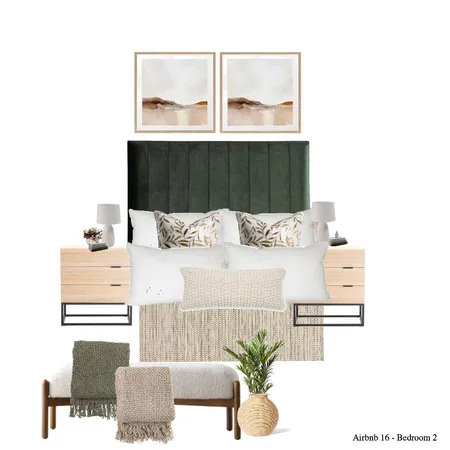 Bedroom 2 - Airbnb 16 Interior Design Mood Board by Paballo