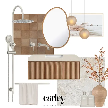 Bathroom Mood Board - Prime Oak X Basilica Interior Design Mood Board by Carley Design Studio
