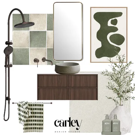 Bathroom Mood Board - Walnut X Sculpt Interior Design Mood Board by Carley Design Studio on Style Sourcebook