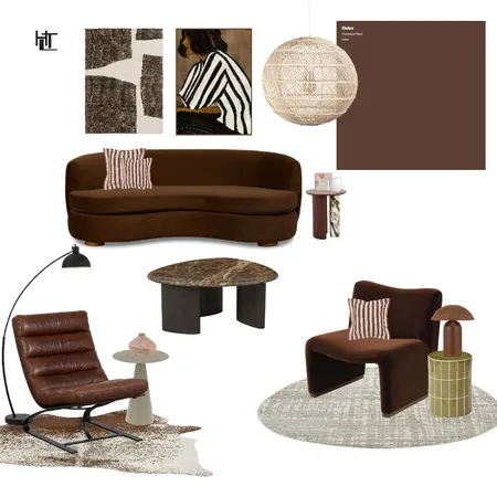 Furniture Collage - Living Rm - Brown Interior Design Mood Board by bonnie.tanhl on Style Sourcebook
