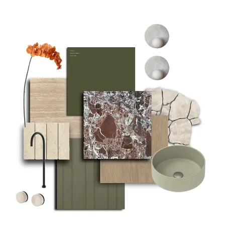 Material Board - Bathroom - Sage Interior Design Mood Board by bonnie.tanhl