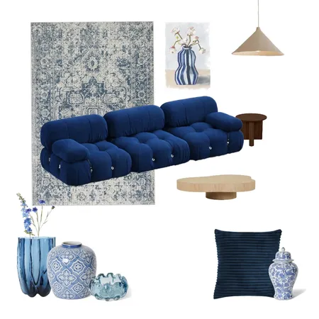 Furniture Collage - Living Rm - Navy Interior Design Mood Board by bonnie.tanhl on Style Sourcebook