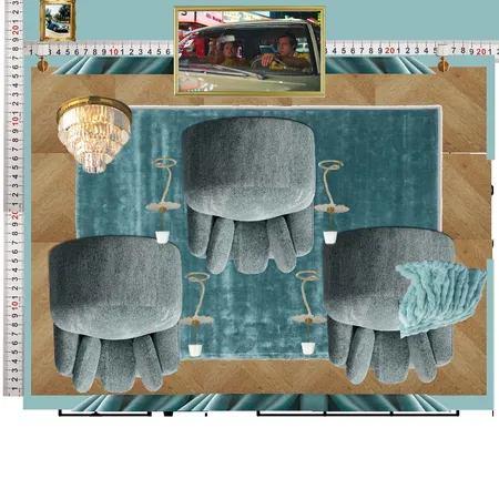 Cinema Blue Colour Drench Interior Design Mood Board by dl2407 on Style Sourcebook