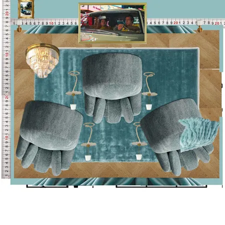 Cinema Blue Colour Drench Interior Design Mood Board by dl2407 on Style Sourcebook