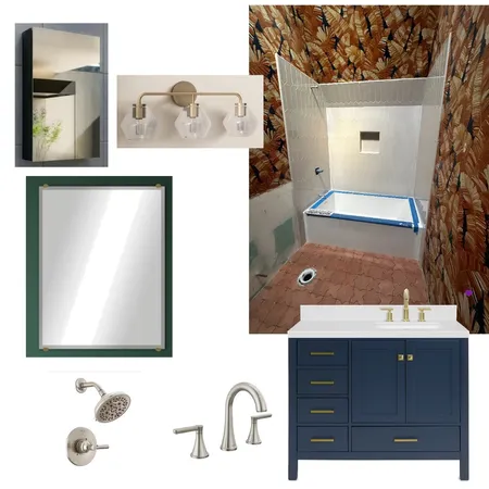 Middle Bathroom REV01 Interior Design Mood Board by MTLuppino@gmail.com