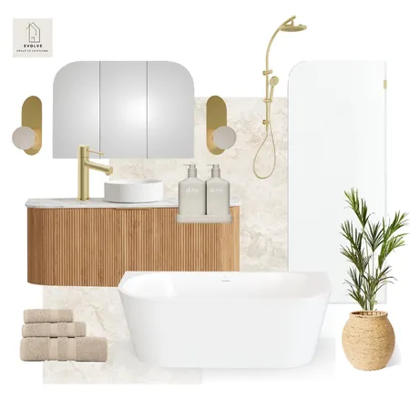 Norwood Ave neutral bathroom Interior Design Mood Board by Evolve Creative Interiors