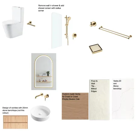 Ensuite Bathroom Interior Design Mood Board by IIDR Interior Design on Style Sourcebook