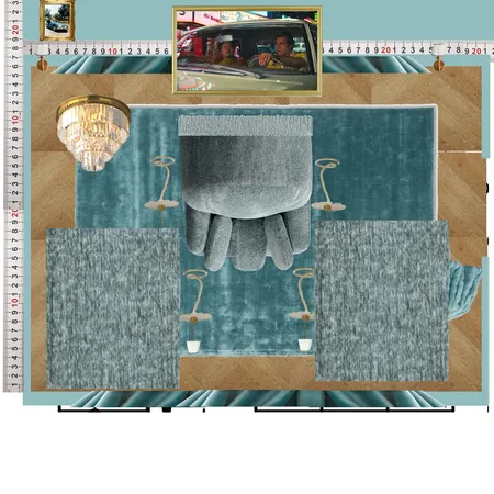 Cinema Blue Colour Drench Interior Design Mood Board by dl2407 on Style Sourcebook