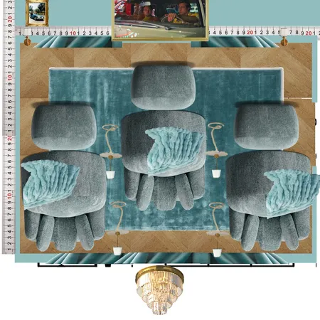 Cinema Blue Colour Drench Interior Design Mood Board by dl2407 on Style Sourcebook