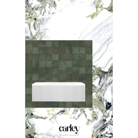 Jade Marble Tile Bathroom 11 Interior Design Mood Board by Carley Design Studio