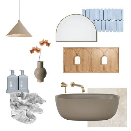 Tonal Bathroom Interior Design Mood Board by ellie.sawyer317