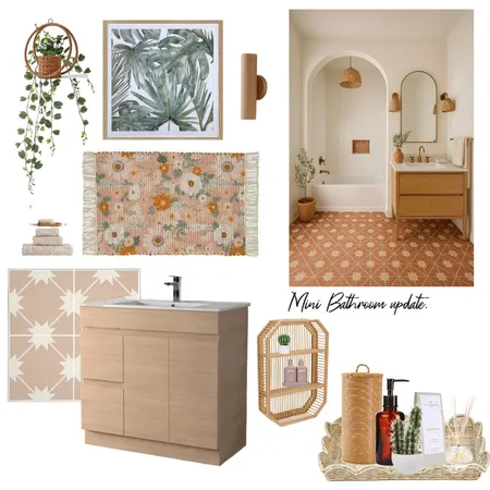 Bathroom mini reno v4 Interior Design Mood Board by thebohemianstylist