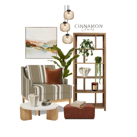 Ticking Stripe Interior Design Mood Board by Cinnamon Clouds