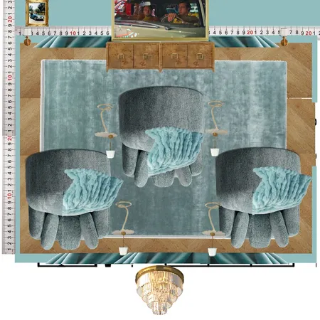 Cinema Blue Colour Drench Interior Design Mood Board by dl2407 on Style Sourcebook