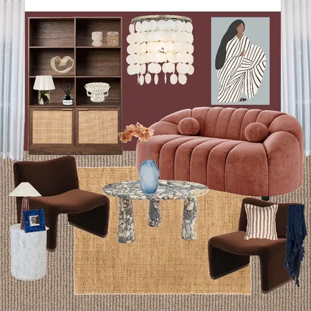 Striped Blush Interior Design Mood Board by The Inner Home