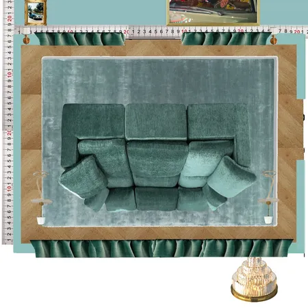 Cinema Teal Colour Drench Interior Design Mood Board by dl2407 on Style Sourcebook