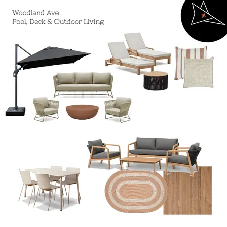 Woodland Pool, Deck & Outdoor Living Interior Design Mood Board by FOXKO on Style Sourcebook