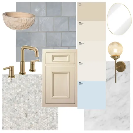 Ensuite Bathroom Material Board AT2 Interior Design Mood Board by Ana