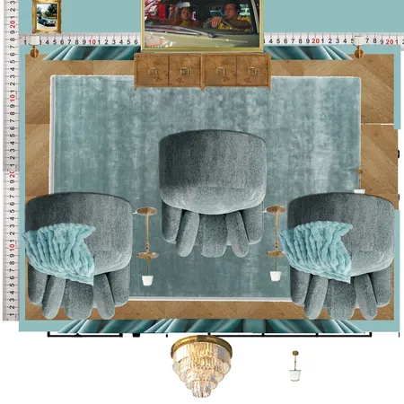 Cinema Blue Colour Drench Interior Design Mood Board by dl2407 on Style Sourcebook